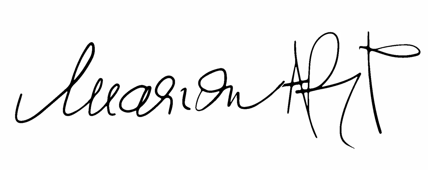 Logo MarionART, Psací písmo, název brandu.